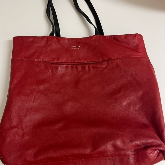 Prada Leather Bi Color Reversible Tote Bag. Excellent Condition - Picture 10 of 11